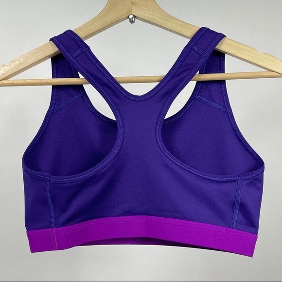 Nike Pro Classic Logo Purple Snake Sports Bra M - Picture 5 of 7